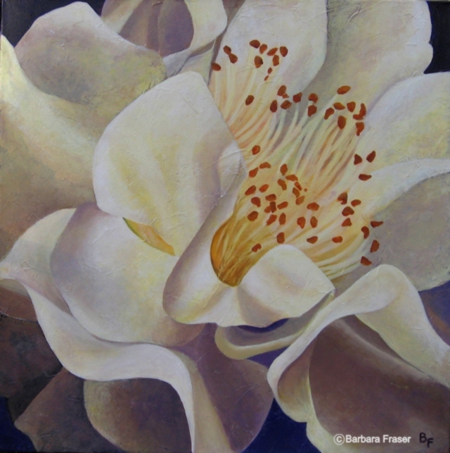 &quot;White Camellia&quot; Acrylic